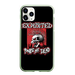 Чехол iPhone 11 Pro матовый Exploited - punks not dead, цвет: 3D-салатовый