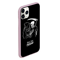 Чехол iPhone 11 Pro матовый Only true friend, цвет: 3D-розовый — фото 2