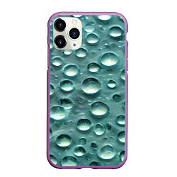 Чехол iPhone 11 Pro матовый Кристальные капли, цвет: 3D-фиолетовый