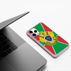 Чехол iPhone 11 Pro матовый Пограничная служба - герб ПВ, цвет: 3D-розовый — фото 2