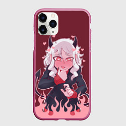 Чехол iPhone 11 Pro матовый Красотка Модеус, цвет: 3D-малиновый