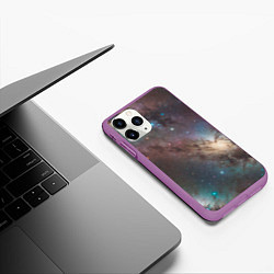 Чехол iPhone 11 Pro матовый Бескрайняя Вселенная, цвет: 3D-фиолетовый — фото 2