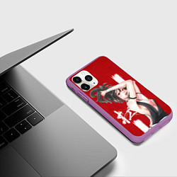 Чехол iPhone 11 Pro матовый Yuzuriha, цвет: 3D-фиолетовый — фото 2