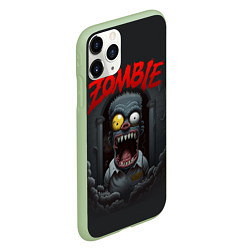 Чехол iPhone 11 Pro матовый Барт Симпсон зомби, цвет: 3D-салатовый — фото 2