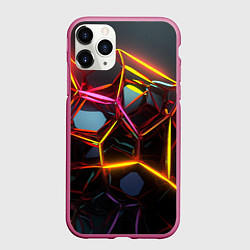 Чехол iPhone 11 Pro матовый Неоновые трубки абстракция
