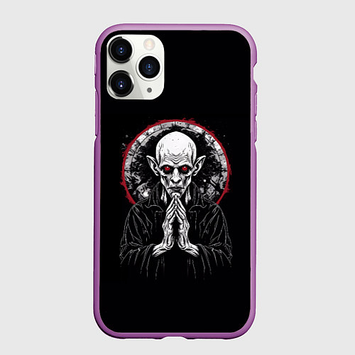 Чехол iPhone 11 Pro матовый Мертвая преданность / 3D-Фиолетовый – фото 1