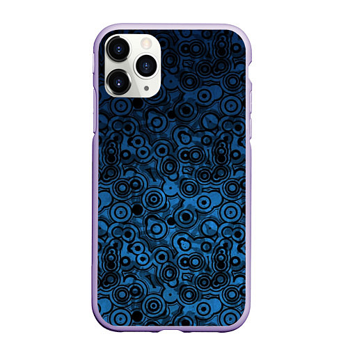 Чехол iPhone 11 Pro матовый Смешение молекул midjourney / 3D-Светло-сиреневый – фото 1