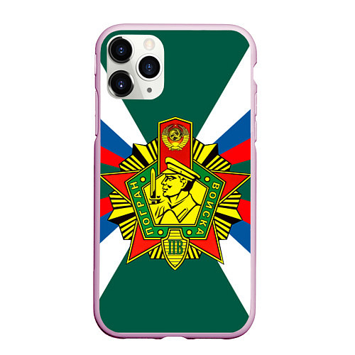 Чехол iPhone 11 Pro матовый Пограничные войска России / 3D-Розовый – фото 1