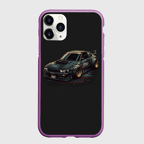 Чехол iPhone 11 Pro матовый Nissan Skyline 2000 gtr / 3D-Фиолетовый – фото 1