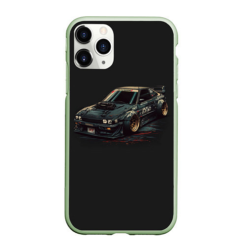 Чехол iPhone 11 Pro матовый Nissan Skyline 2000 gtr / 3D-Салатовый – фото 1