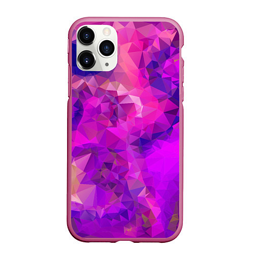 Чехол iPhone 11 Pro матовый Пурпурный стиль / 3D-Малиновый – фото 1