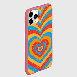 Чехол iPhone 11 Pro матовый Sunny heart, цвет: 3D-малиновый — фото 2