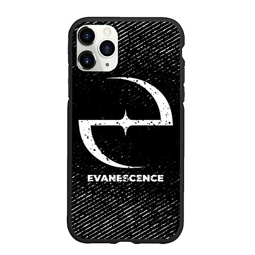 Чехол iPhone 11 Pro матовый Evanescence с потертостями на темном фоне / 3D-Черный – фото 1