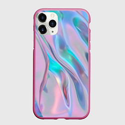 Чехол iPhone 11 Pro матовый Атласный шёлк, цвет: 3D-малиновый