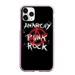 Чехол iPhone 11 Pro матовый Анархия - панк рок, цвет: 3D-розовый