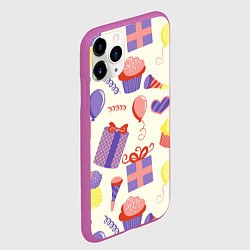 Чехол iPhone 11 Pro матовый Holiday, цвет: 3D-фиолетовый — фото 2