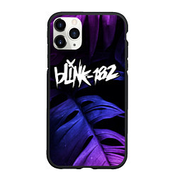 Чехол iPhone 11 Pro матовый Blink 182 neon monstera