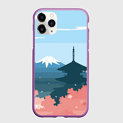 Чехол iPhone 11 Pro матовый Вид на Фудзияму - Япония