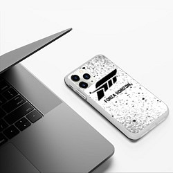 Чехол iPhone 11 Pro матовый Forza Horizon glitch на светлом фоне, цвет: 3D-белый — фото 2