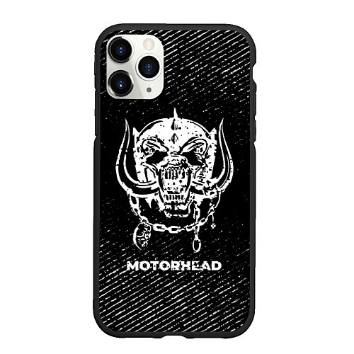 Чехол iPhone 11 Pro матовый Motorhead с потертостями на темном фоне / 3D-Черный – фото 1
