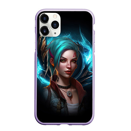 Чехол iPhone 11 Pro матовый Jinx legends / 3D-Светло-сиреневый – фото 1