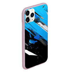 Чехол iPhone 11 Pro матовый Black blue white, цвет: 3D-розовый — фото 2