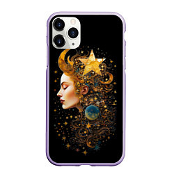 Чехол iPhone 11 Pro матовый Богиня ночи - нейросеть