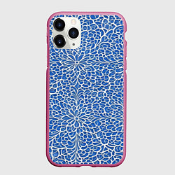 Чехол iPhone 11 Pro матовый Ажурные узоры, цвет: 3D-малиновый