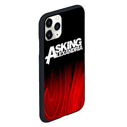 Чехол iPhone 11 Pro матовый Asking Alexandria red plasma, цвет: 3D-черный — фото 2