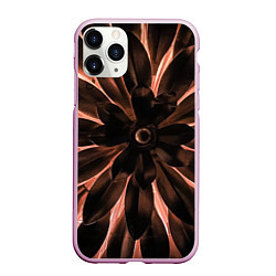 Чехол iPhone 11 Pro матовый Тёмный цветочный паттерн