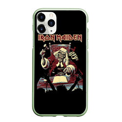 Чехол iPhone 11 Pro матовый Iron Maiden - судья, цвет: 3D-салатовый