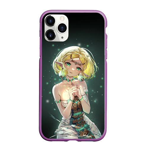 Чехол iPhone 11 Pro матовый Принцесса Зельда - Легенды о Зельде / 3D-Фиолетовый – фото 1
