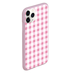 Чехол iPhone 11 Pro матовый Барби-розовый: клетка, цвет: 3D-розовый — фото 2
