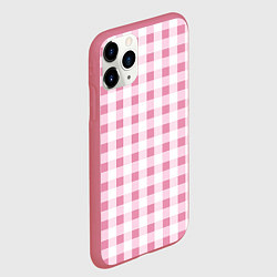 Чехол iPhone 11 Pro матовый Барби-розовый: клетка, цвет: 3D-малиновый — фото 2