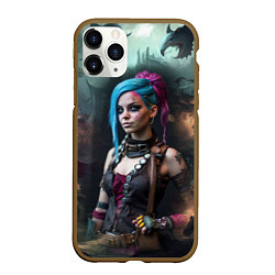 Чехол iPhone 11 Pro матовый Fantasy Jinx Art Arcane League of Legends