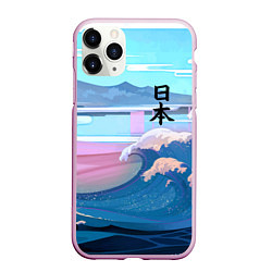Чехол iPhone 11 Pro матовый Japan - landscape - waves