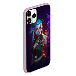 Чехол iPhone 11 Pro матовый Jinx art arcane league of legends, цвет: 3D-розовый — фото 2