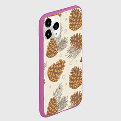 Чехол iPhone 11 Pro матовый Шишки, цвет: 3D-фиолетовый — фото 2