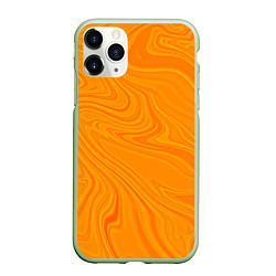 Чехол iPhone 11 Pro матовый Абстракция оранжевый