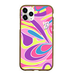 Чехол iPhone 11 Pro матовый Barbie Totally Hair - ретро костюм, цвет: 3D-коричневый