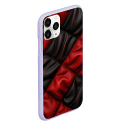 Чехол iPhone 11 Pro матовый Red black luxury, цвет: 3D-светло-сиреневый — фото 2