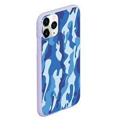 Чехол iPhone 11 Pro матовый Blue military, цвет: 3D-светло-сиреневый — фото 2