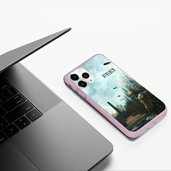 Чехол iPhone 11 Pro матовый Stalker одиночка на дороге, цвет: 3D-розовый — фото 2