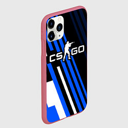 Чехол iPhone 11 Pro матовый Кс го - синий вулкан, цвет: 3D-малиновый — фото 2