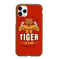 Чехол iPhone 11 Pro матовый Tiger - боец, цвет: 3D-коричневый