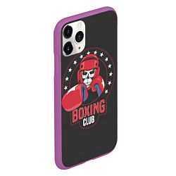 Чехол iPhone 11 Pro матовый Boxing club - боксёр, цвет: 3D-фиолетовый — фото 2