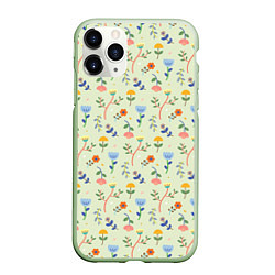 Чехол iPhone 11 Pro матовый Цветочная полянка