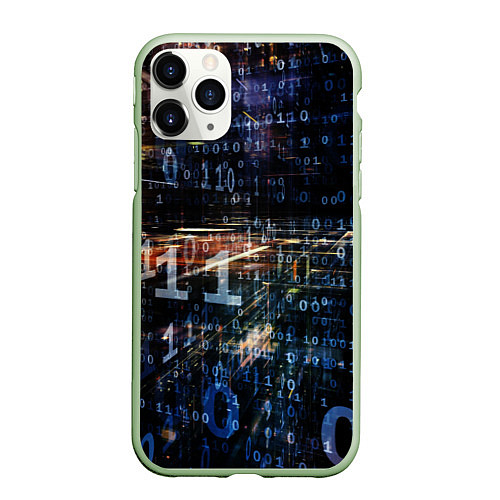 Чехол iPhone 11 Pro матовый Шифр / 3D-Салатовый – фото 1