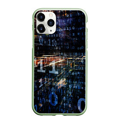 Чехол iPhone 11 Pro матовый Шифр, цвет: 3D-салатовый