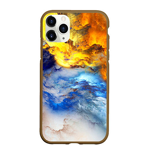Чехол iPhone 11 Pro матовый Сгущение туч / 3D-Коричневый – фото 1